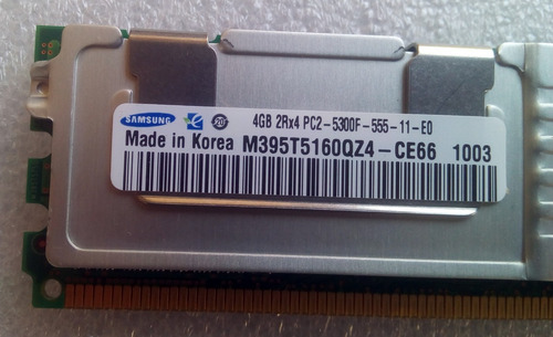 Memoria Servidor Ecc Samsung 4gb Pc2-5300f Ddr2 M395t5160qz4 (Usado)