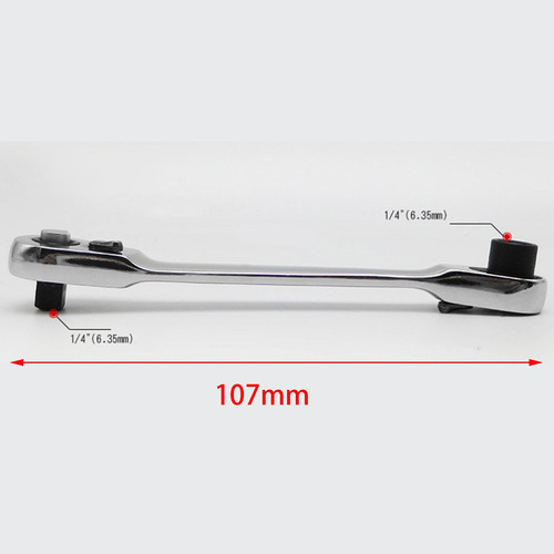 Mini Llave De Carraca De Doble Cabeza De 1/4 Pulgadas