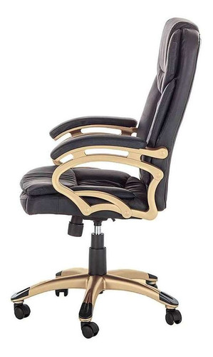 Conjunto Com 6 Cadeiras De Escritório Giratórias Clark Pr... Cor Preto