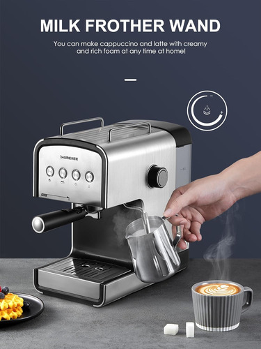 Cafetera Para Capuchino Y Café Con Leche, Espumador De Leche