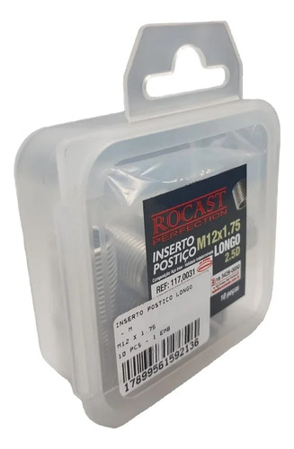 Jogo Rosca Postica Helicoil 10pcs M12x1,75x2,5d Rocast