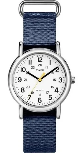 Vintage 31mm Timex Indiglo Weekender Orologio Con Green Seconds - Foto 3