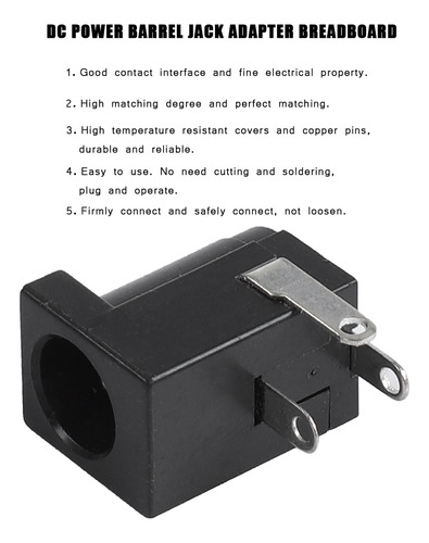 Placa De Pruebas Dc Power Barrel Con Adaptador Jack De 5,5 M