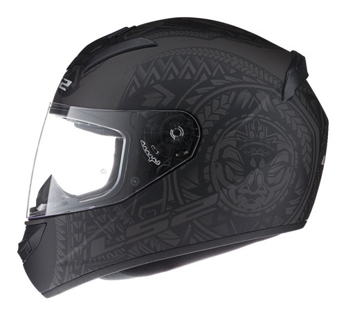 Imagen 3 de 9 de Casco Integral Moto Ls2 352 Rookie Takaroa Negro Mate