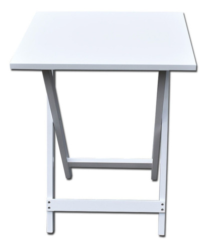 Mesa Plegable De Servicio Minimalista Hogare Color Rectangular Blanco