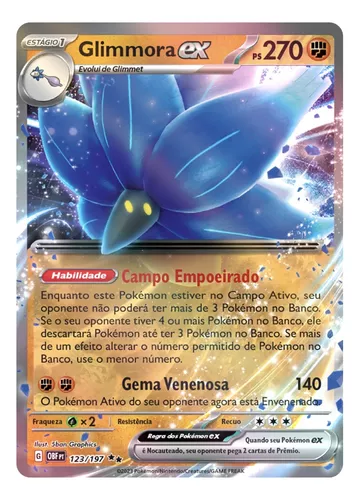 Carta Pokémon - Glimmet 121/193 - Obsidiana em Chamas - Copag