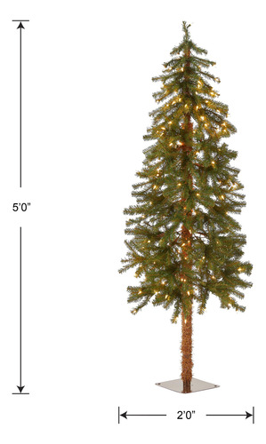 Árbol De Navidad Artificial Iluminado 1.52 Metros Cedro