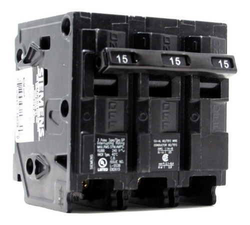 Breaker 3x15 Amp Para Empotrar Marca Siemens. Booch