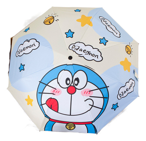 Bonita Sombrilla Completamente Automática Doraemon Paraguas