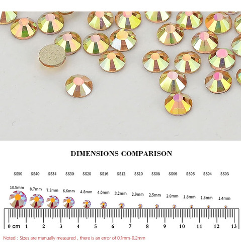 Towenm 200 Piezas De Diamantes De Imitación De Cristal Con P