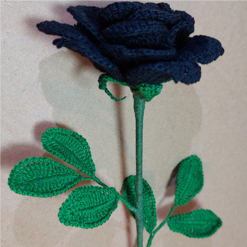 Artificial Rosa A Crochet