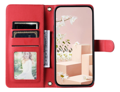Funda Protectora De Piel Abatible Para Xiaomi 14t 5g/14t Pro 5g/poco M7 Pro 5g, Funda Protectora De Piel Con Correa De H