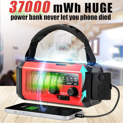 Radio Manivela De 10000mah, Radio De Emergencia, Radio Meteo