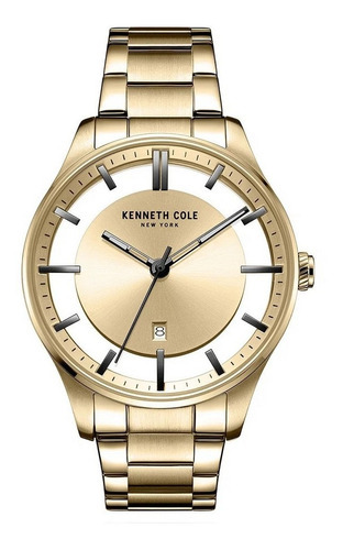 Kenneth Cole Ny - Reloj Análogo Kc50919024 Hombre Color de la correa Dorado Color del bisel Dorado Color del fondo Dorado