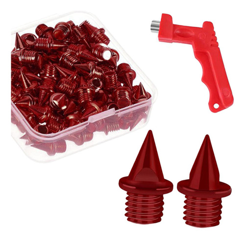 60 Uds. Clavos Para Zapatas, De Pista, Versátiles, Rojo