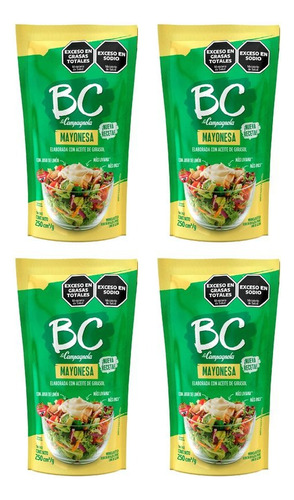 Mayonesa Bc Sin Tacc La Campagnola 250g Pack X4