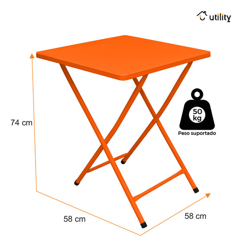 Conjunto De Mesa De Bar C/ 2 Cadeiras Dobráveis Em Aço Ferro