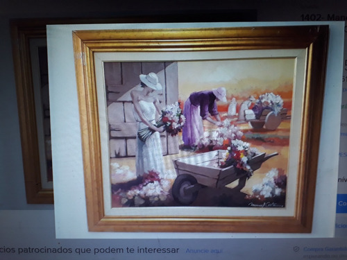 1402- Manoel Costa Ost 95 X 82cm Com Moldura - Floristas. (Usado)