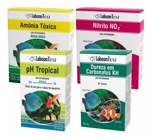 Alcon Labcon Kit Testes Amonia + Ph + Nitrito + Dureza