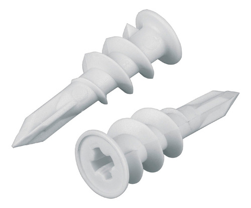 Taquete Plastico 1/2´ Autotaladrante Para Yeso 100pz 42008