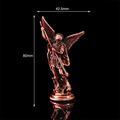 Figura San Miguel Arcángel Metálico Miniatura Protector