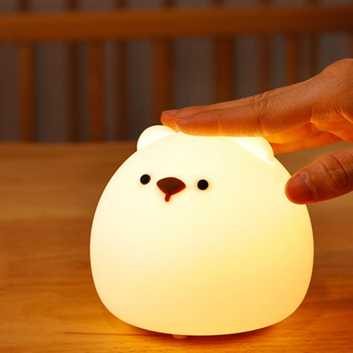 Niño Animal Noche Luz 7 Colores Recargable Usb Mesita De