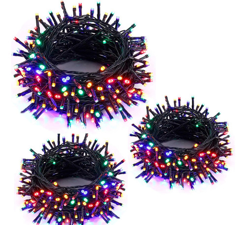 Serie  1000 Luces Navideñas Decorativa Foco Multicolor Led 6 Luces Ab