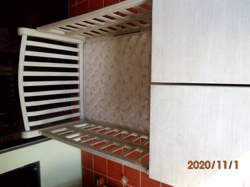 Imagen 7 de 7 de Cama Cuna Estilo Decapado / Cama Individual Con Gabetero