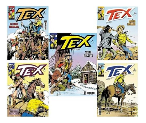Tex: Edições 392, 393, 394, 395 E 396, De Claudio Nizzi. Série Tex Coleção, Vol. 0. Editora Mythos, Capa Mole, Edição 0 Em Português, 0