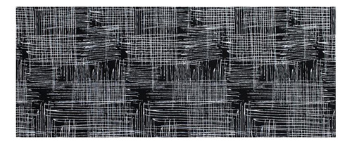 Tapete Grande Tendência Estilo Milão 2,00 X 0,65 Cor Preto Desenho do tecido Geométrico