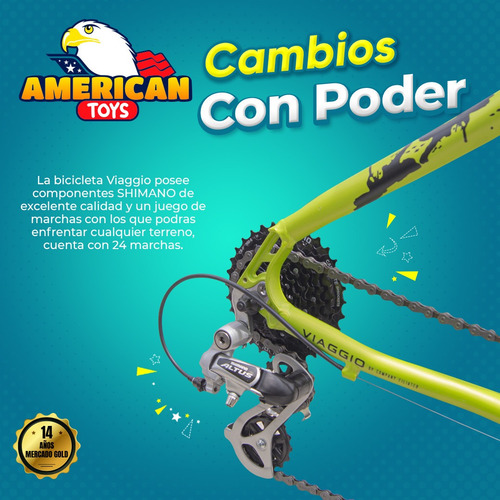 Imagen 7 de 8 de Bicicleta Viaggio Aro 29 Aluminio Shimano Italianas + Casco
