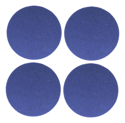 4 Almohadillas Para Fregona Giratoria De Microfibra De Azul