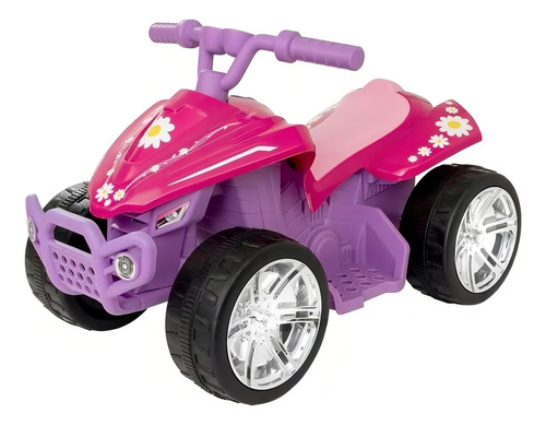 Cuatrimoto Eléctrica Montable Rosa Con Morado 6v Evo