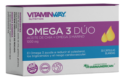 Vitamin Way Omega 3 Dúo Aceite De Chía + Aceite De Pescado