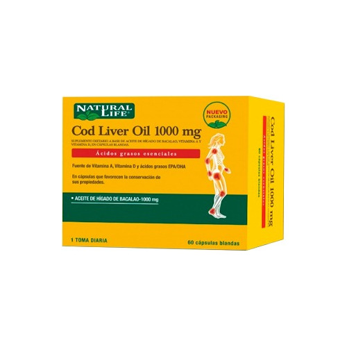 Natural Life Cod Liver Oil 1000mg X60 Cápsulas Blandas