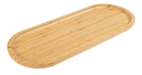 Bandeja Em Bambu Oval Travessa Gamela 34x14cm - Mimo Style