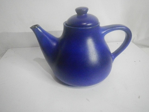 Tetera Antigua Porcelana Gotek Colonia Tovar Azul Buen Estad