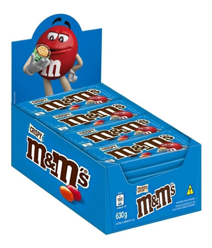 Chocolate M&ms Mm Crispy Caixa Com 18 Unidades De 35g