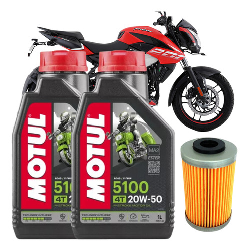Kit De Mantencion Motul 20w50 Para Pulsar Ns200