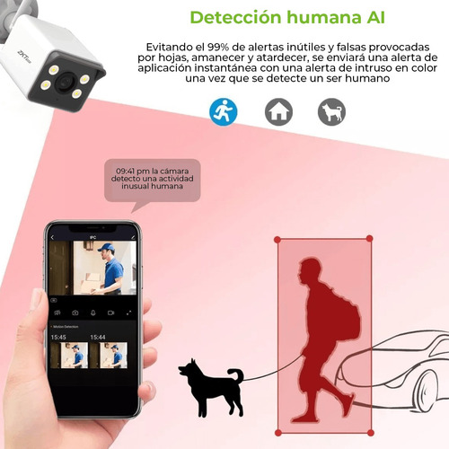 Kit 4 Cámaras De Seguridad Wifi Cctv Onvif De 3mp Full Color