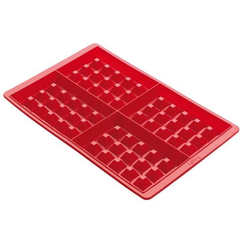 Imagen 1 de 8 de Lekue Silicone Waffle Mold Modelo 0215000r01m017 Red Set De