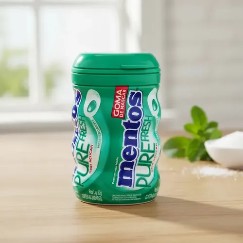 Chiclete Mentos Pure Fresh Wintergreen Big Garrafa 46 Unidades