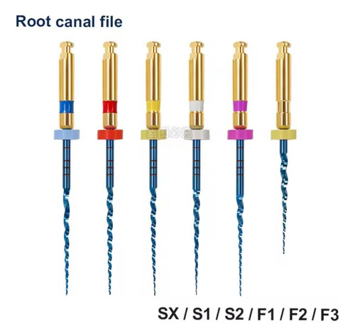 Kit Com 06 Limas Canal Rotatória Endodontica Sx-f3 21mm
