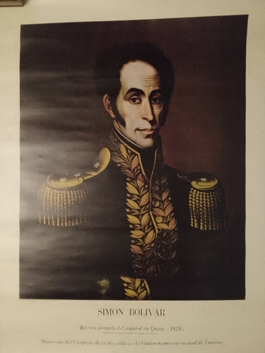 Simón Bolívar Del Retrato Pintado Al Natural 1825 (Usado)