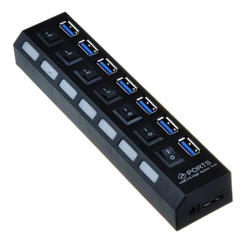 Multipuerto Hub Usb2.0 7 Puertos Individuales Alta Velocidad