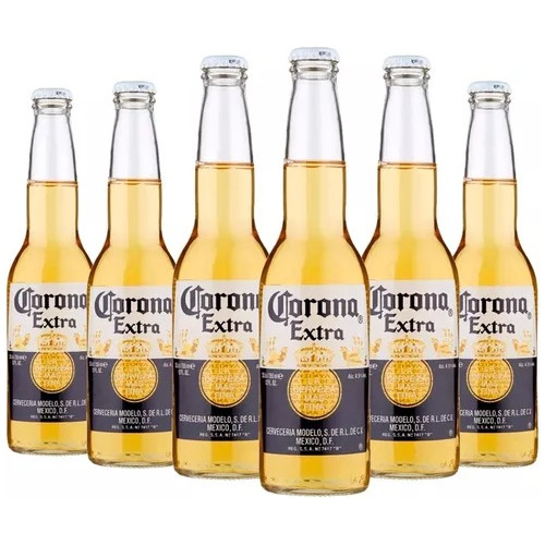 Cerveza Rubia Lager Porrón 330ml Corona Origen Mexico  X6u