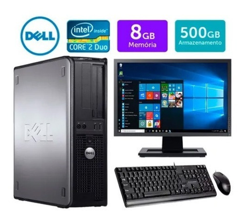Imagem 1 de 10 de Computador Barato Dell Optiplex Int C2duo 8gb Ddr3 500gb 17w