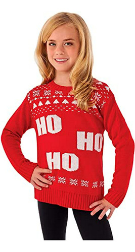 Rubie 's Costume Ho Ho Ho Ugly Christmas Sweater Costume, S,