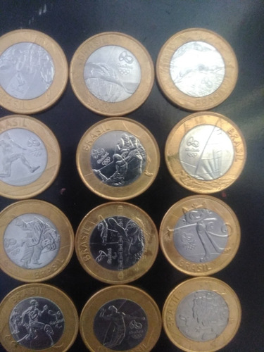 1 Reais Monedas De Colección De Los Juegos Olímpicos 