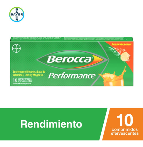 Suplemento Berocca Performance X10 Comprimidos Efervescentes